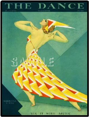 DECO DANCE MAGAZINE COVER ZIEGFELD SHOW GIRL CANVAS ART