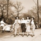 GOOD HUMOR MAN BIKE ICE CREAM GIRLS CANVAS PRINT LARGE