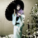 VINTAGE JAPANESE GEISHA UMBRELLA COSTUME CANVAS PRINT