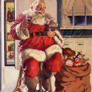 VINTAGE CHRISTMAS SANTA COKE TOYS SACK CANVAS ART PRINT