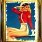 VINTAGE NAVY SAILOR SEXY PIN-UP GIRL CANVAS ART PRINT