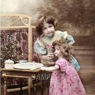 ANTIQUE CHILD WALKING DOLL PHOTO CANVAS ART PRINT-LARGE