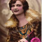 VINTAGE FRENCH FLAPPER GIRL FUR TINT PHOTO CANVAS PRINT