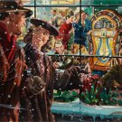 VINTAGE WURLITZER JUKEBOX MUSIC WINTER CAFE CANVAS ART