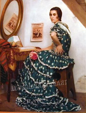VINTAGE FLAMENCO DANCER SPANISH DANCE 3 CANVAS PRINT