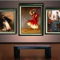VINTAGE FLAMENCO DANCER SPANISH DANCE 3 CANVAS PRINT