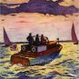 1961 CHRIS CRAFT PLEASURE BOAT CANVAS ART PRINT LARGE