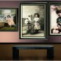 VINTAGE JACK RUSSELL DOG GIRL PHOTO CANVAS ART PRINT