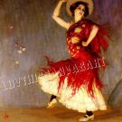 VINTAGE FLAMENCO DANCER SPANISH DANCE CANVAS ART PRINT