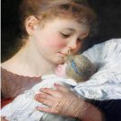 VINTAGE 1800's CHILD GIRL ANTIQUE DOLL CANVAS PRINT BIG