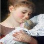 VINTAGE 1800's CHILD GIRL ANTIQUE DOLL CANVAS PRINT BIG