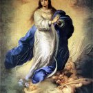 VINTAGE SACRED IMMACULATE HEART MARY CANVAS ART PRINT