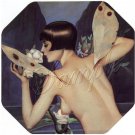 ART DECO DRAGONFLY BUTTERFLY LADY CANVAS ART PRINT BIG