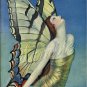ART DECO GIRL BUTTERFLY BUTTERFLIES LADY CANVAS PRINT