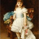 VINTAGE GIRL ANTIQUE CHRISTENING DOLL CANVAS PRINT BIG