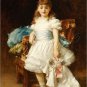 VINTAGE GIRL ANTIQUE CHRISTENING DOLL CANVAS PRINT BIG
