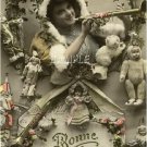 VICTORIAN CHRISTMAS DOLLS TOYS BONNE ANNE CANVAS ART