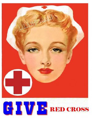 WWII RED CROSS NURSE RECRUITMENT AD CANVAS PRINT