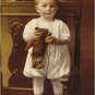 ANTIQUE STEIFF TEDDY BEAR CHILD PHOTO CANVAS ART PRINT