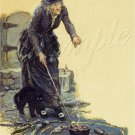 VINTAGE MAGIC CIRCLE WICCA WITCH SPELL CANVAS ART PRINT