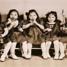 VINTAGE DIONNE QUINTUPLET MUSIC CANVAS ART PRINT- LARGE