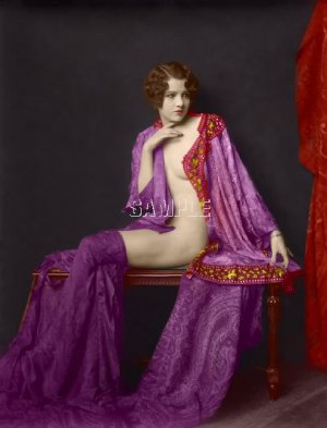 ZEIGFELD GIRL JEAN ACKERMAN RISQUE COSTUME CANVAS ART