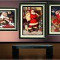 VICTORIAN CHRISTMAS SANTA COKE TRAIN CANVAS ART PRINT