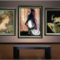 ART DECO NOUVEAU PEACOCK LADY COSTUME BIRD CANVAS PRINT