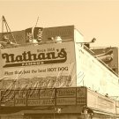 NATHANS HOT DOGS RESTURANT CONEY PHOTO CANVAS ART-LARGE