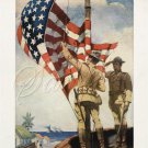 WAR US MARINES SOLDIERS FLAG RECRUITING CANVAS PRINT