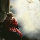 VINTAGE ANNUNCIATION MARY ANGEL RELIGIOUS CANVAS ART