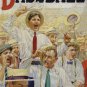 VINTAGE BASEBALL FANS GAME ILLUSTRATION CANVAS PRINT