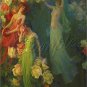 VINTAGE NYMPH GODDESS ROSES GARDEN CANVAS ART PRINT-BIG