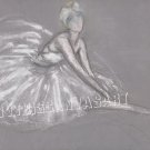 VINTAGE FRENCH BALLET DANCE SKETCH CANVAS ART PRINT