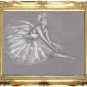 VINTAGE FRENCH BALLET BALLERINA SKETCH CANVAS ART PRINT