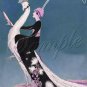 ART DECO LADY RIDING WHITE PEACOCK CANVAS ART PRINT BIG