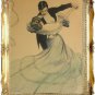 VINTAGE SPANISH DANCE FLAMENCO DANCERS LARGE CANVAS ART