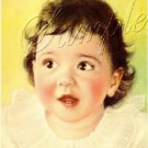 VINTAGE DIONNE QUINTUPLET ANNETTE BABY CANVAS ART BIG