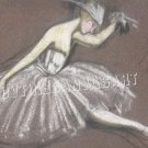 VINTAGE FRENCH BALLET BALLERINA SKETCH CANVAS PRINT BIG