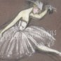 VINTAGE FRENCH BALLET BALLERINA SKETCH CANVAS PRINT BIG