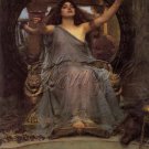 VINTAGE PAGAN MAGIC CIRCLE WITCH GODDESS CANVAS ART BIG