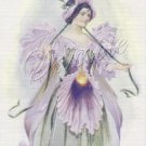 VINTAGE FRENCH FLOWER FAIRY ORCHID FANTASY CANVAS PRINT