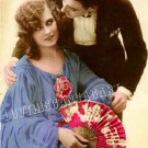 DECO RISQUE LOVERS KISS KIMONO FAN PHOTO CANVAS PRINT