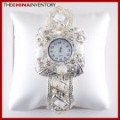LADIES WHITE CRYSTAL FASHION BRACELET BANGLE WATCH