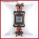 BRONZE TONE IMITATE PEARL CRYSTAL BRACELET WATCH W0503