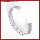 STAINLESS STEEL FLOWERS BANGLE BRACELET B0524