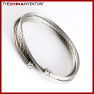 GIRLS STAINLESS STEEL CABLE ROPE BANGLE BRACELET B0365
