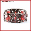 VICTORIAN STYLE COPPER TONE RUBY CRYSTAL BRACELET B340A