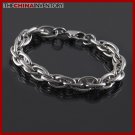 8 1/2"" STAINLESS STEEL TRIPLE LINK CHAIN BRACELET B1506