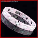 10MM 8"" PINK CERAMIC MAGNETIC WATCHBAND BRACELET B2204